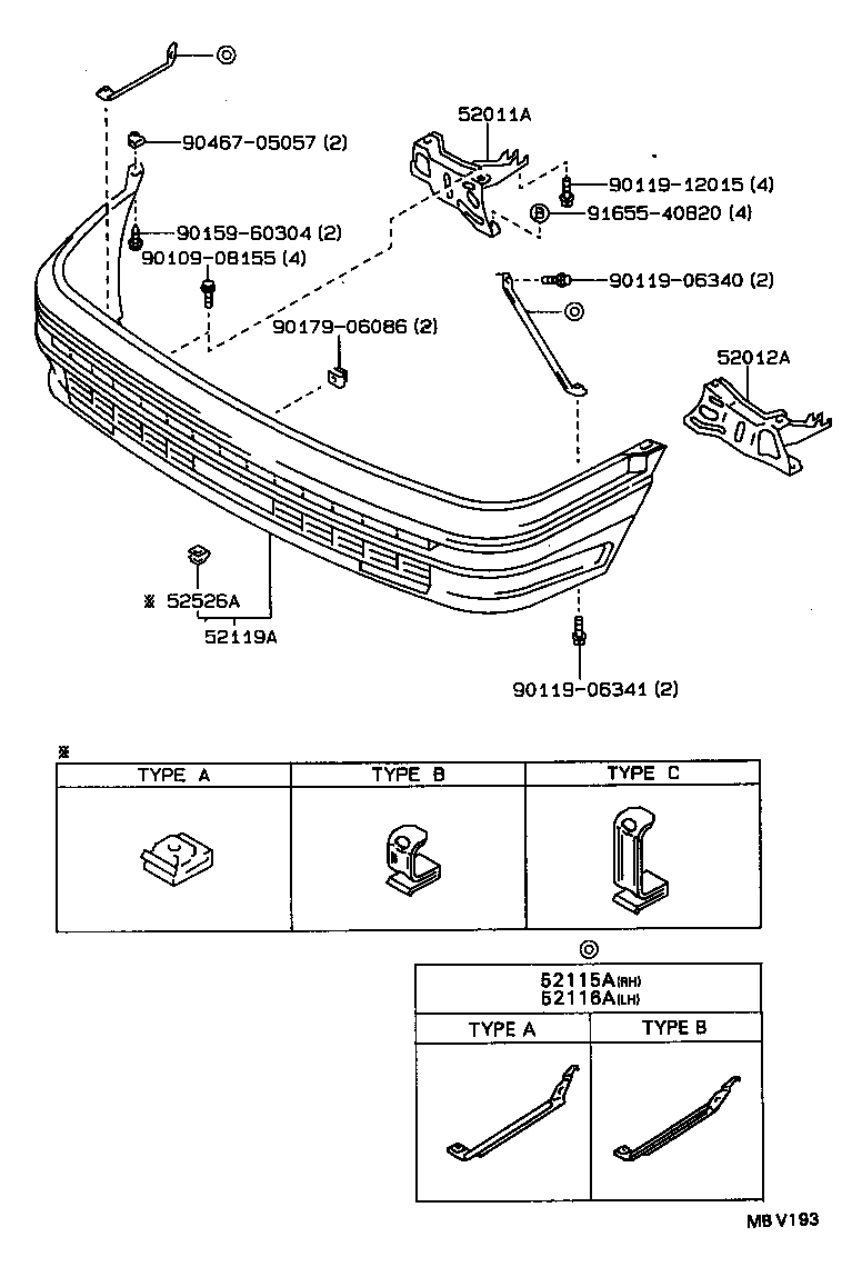 52012-12390 ARM SUB-ASSY, FRONT BUMPER, LH product image