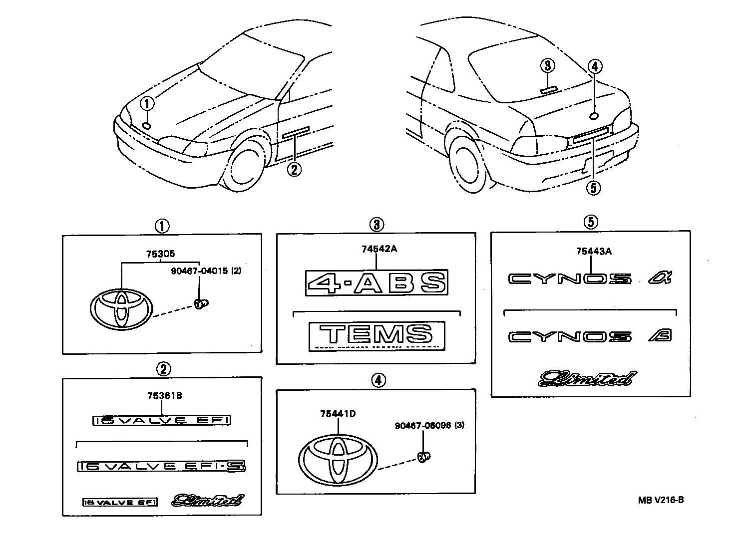 75385-16280 PLATE, SIDE PANEL NAME product image