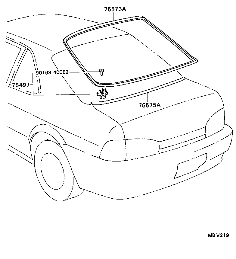 75573-16030 MOULDING, BACK WINDOW, OUTSIDE RH product image