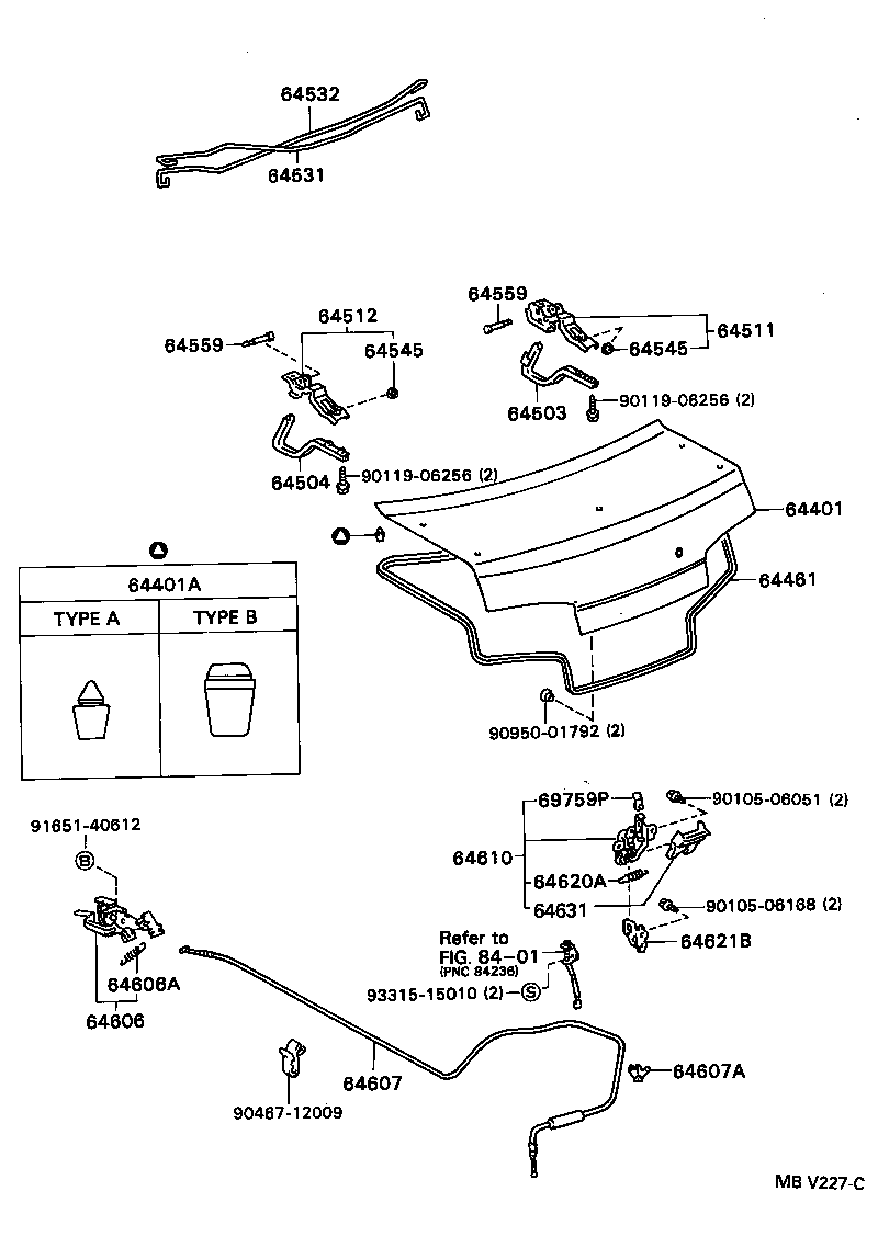 64607-16290 CABLE SUB-ASSY, LUGGAGE DOOR LOCK CONTROL product image