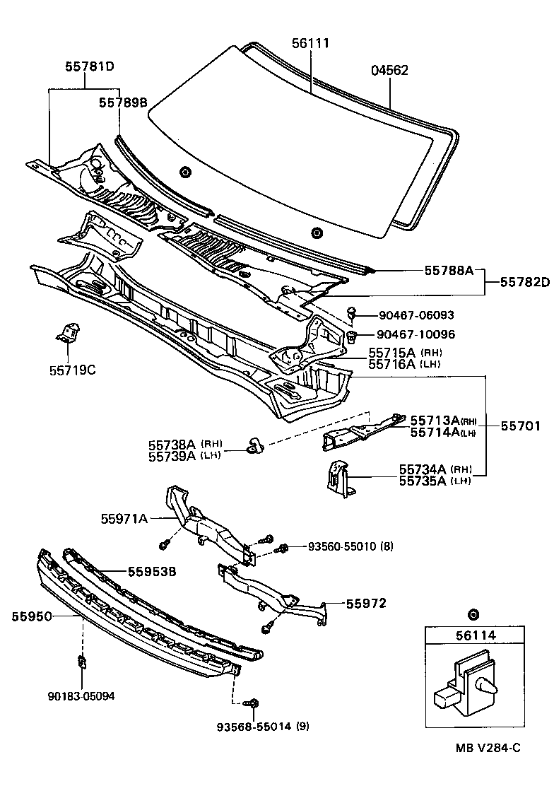 Toyota 55951-24030 NOZZLE ASSY, DEFROSTER