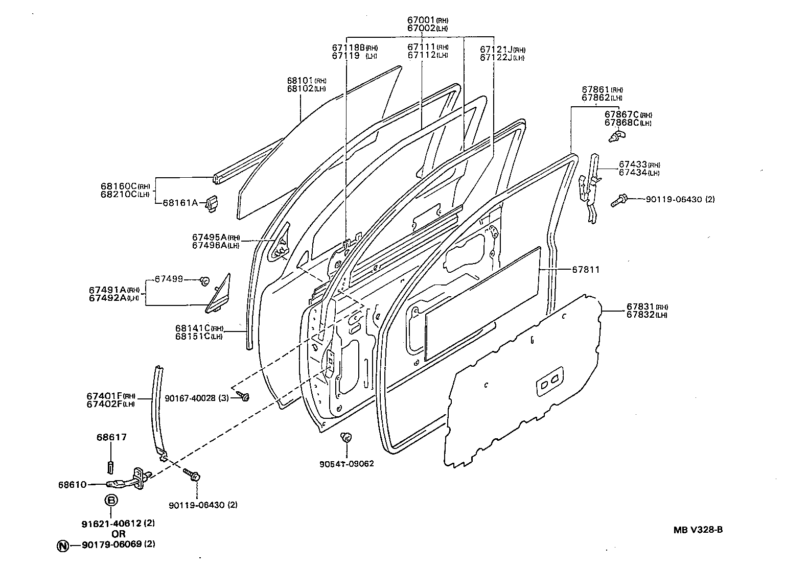 Toyota 67002-04061 PANEL SUB-ASSY, FRONT DOOR, LH