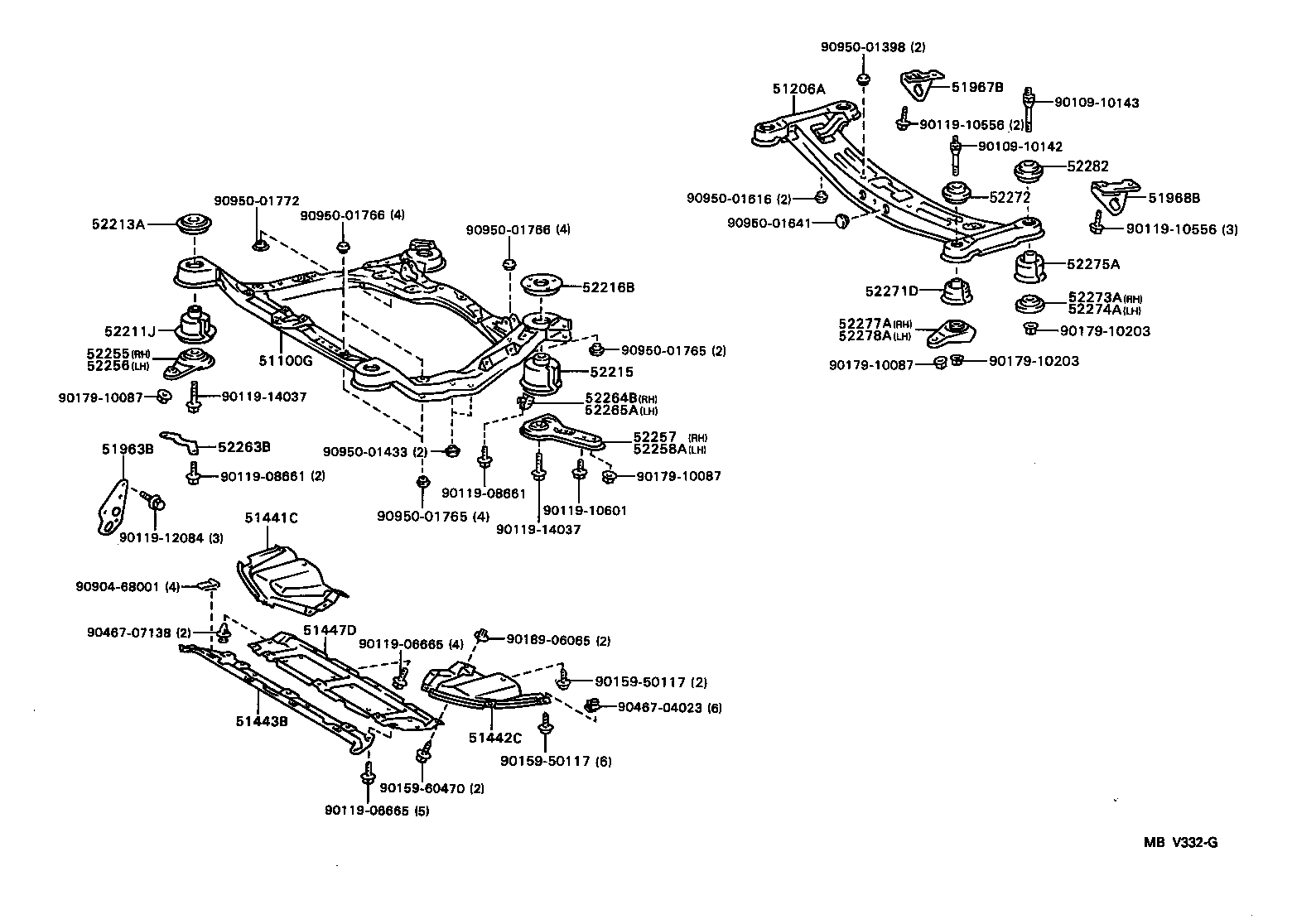 52272-06010 STOPPER, REAR SUSPENSION MEMBER, UPPER product image