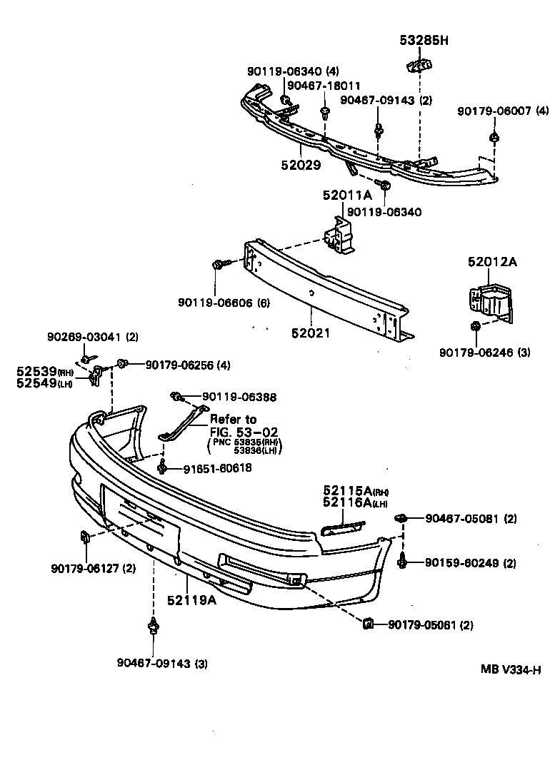 52021-06012 REINFORCEMENT SUB-ASSY, FRONT BUMPER product image