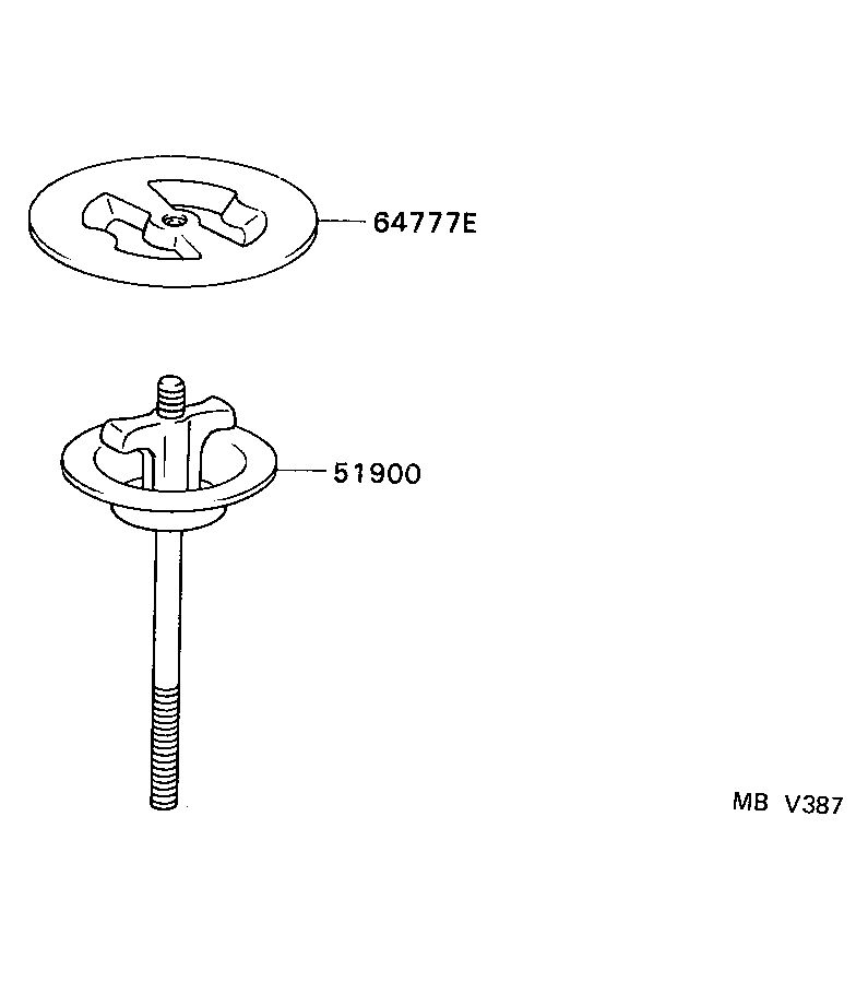 51900-16080 CARRIER ASSY, SPARE WHEEL product image