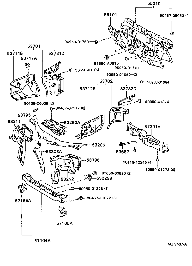 55101-16570 PANEL SUB-ASSY, DASH product image