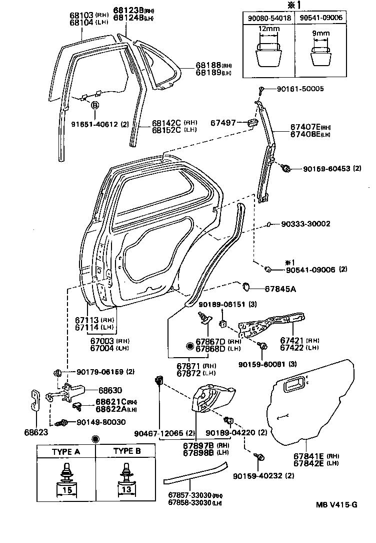 Toyota 67004-06010 PANEL SUB-ASSY, REAR DOOR, LH