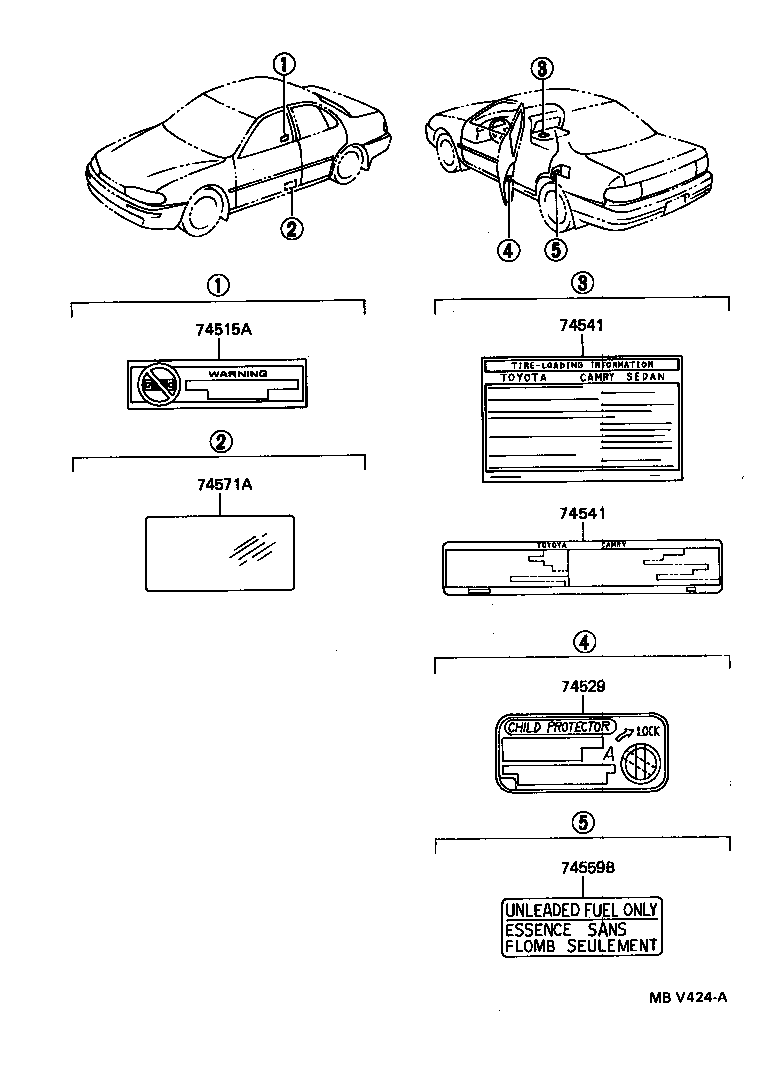 Toyota 74571-32030 FILM, LABEL COVER