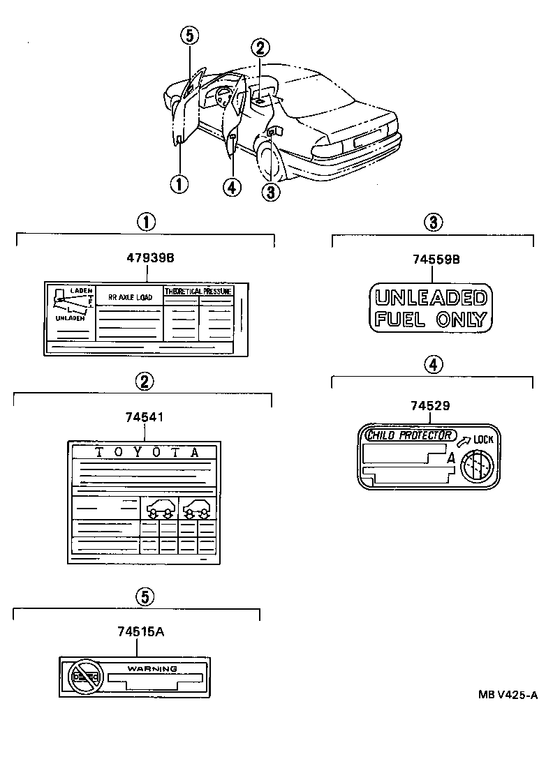 47939-33010 LABEL, LOAD SENSING VALVE MARKING INFORMATION product image