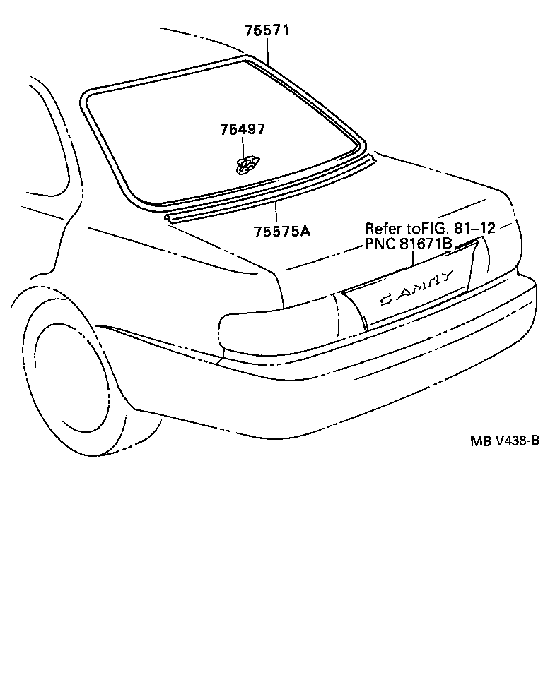 75575-06010 MOULDING, BACK WINDOW, OUTSIDE LOWER product image