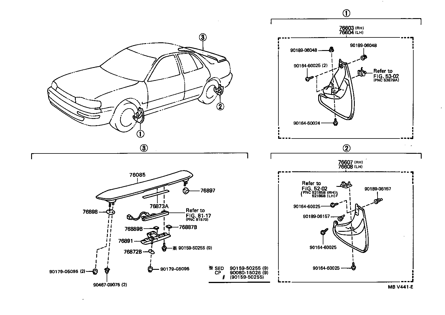 76871-06904 SPOILER SUB-ASSY, REAR product image