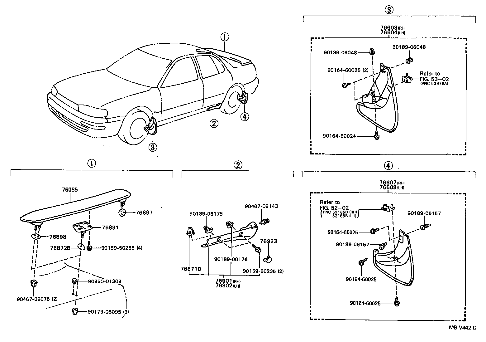 76871-33901 SPOILER SUB-ASSY, REAR product image