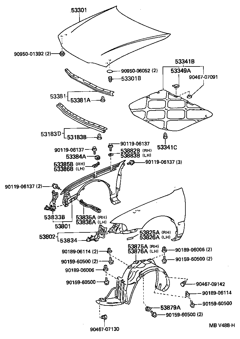 53802-1E690 FENDER SUB-ASSY, FRONT LH product image