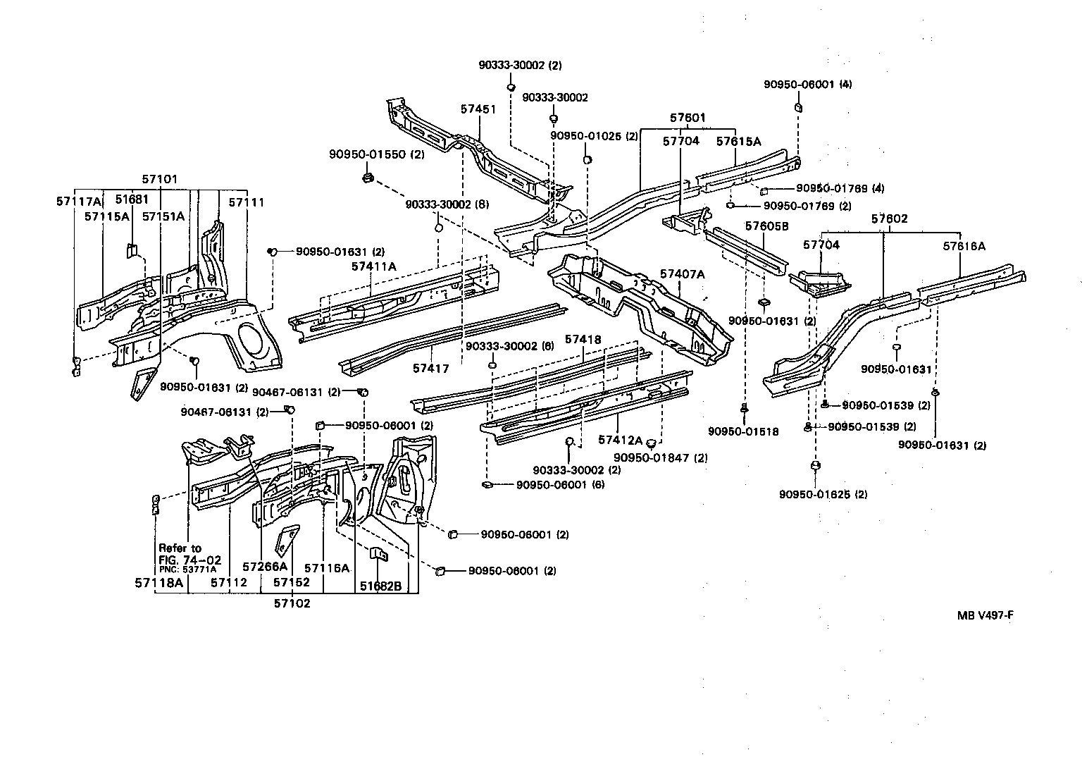 51096-12040 HOOK, TRANSPORT, REAR LH product image