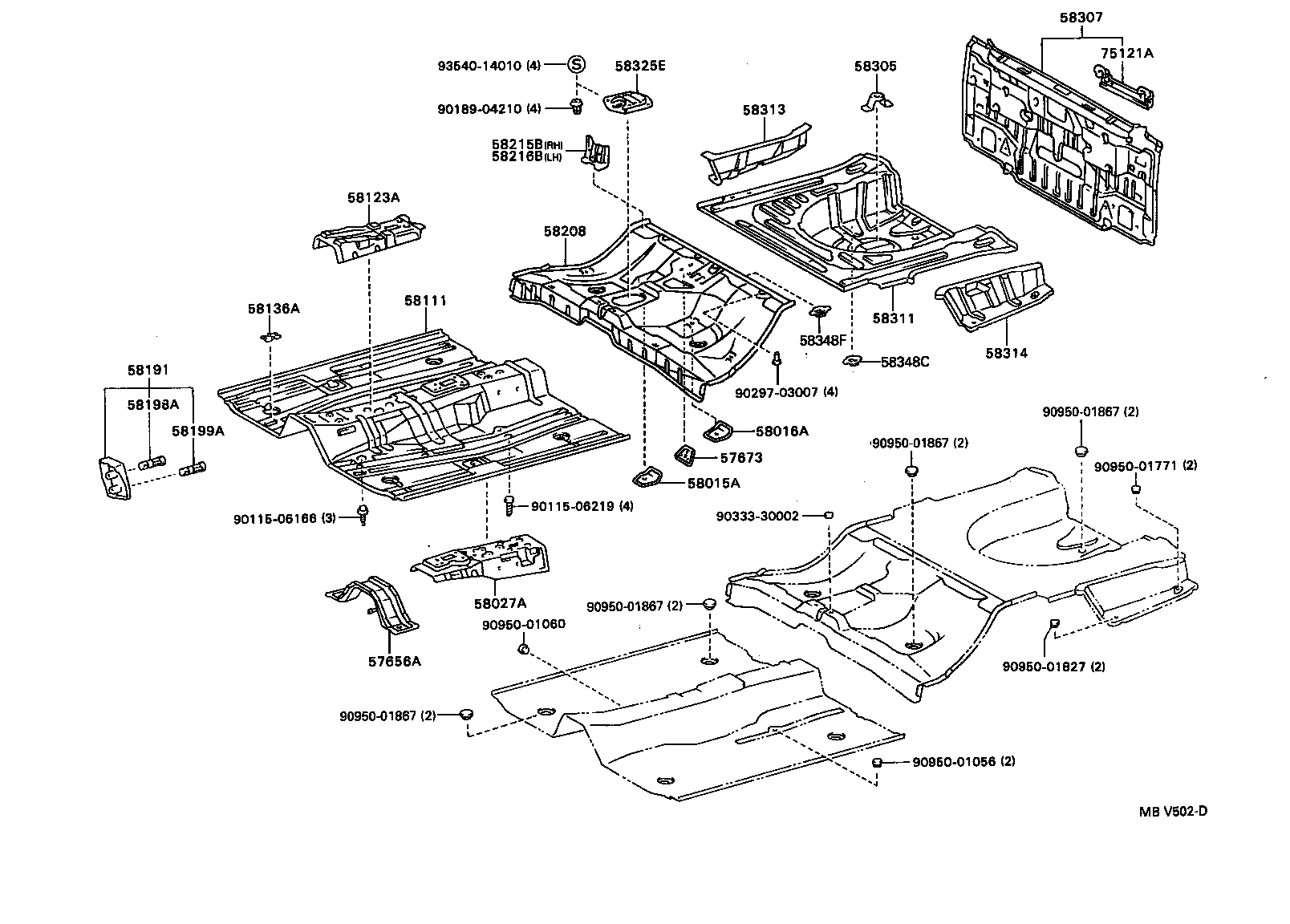 57656-12070 BRACKET, EXHAUST PIPE MOUNTING, NO.1 product image