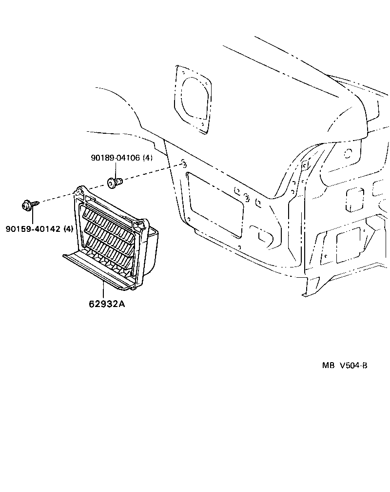 Toyota 62930-02010 DUCT, QUARTER VENT, LH