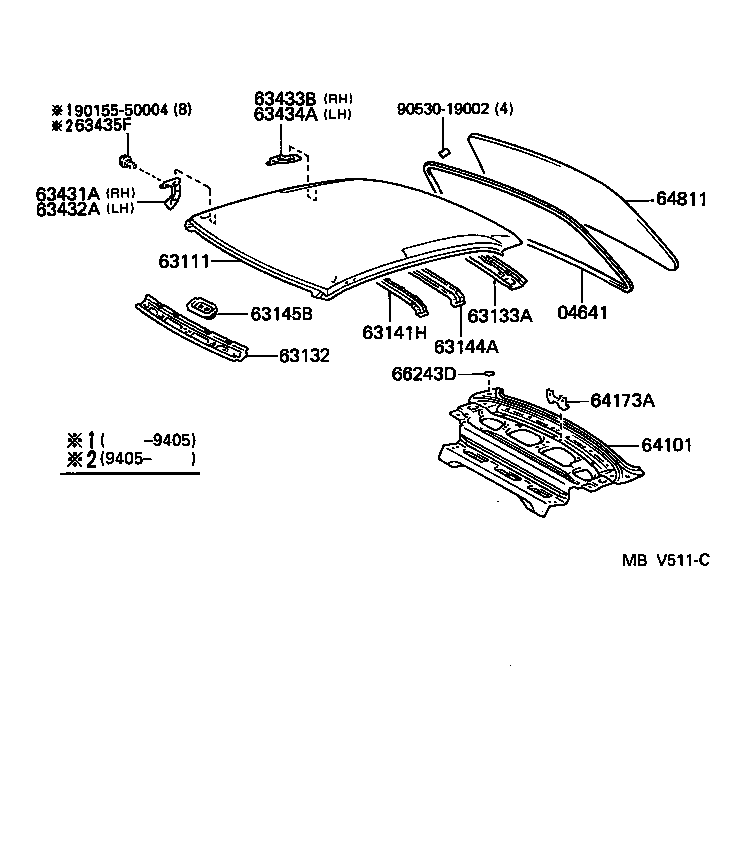 64101-12490 PANEL SUB-ASSY, UPPER BACK product image