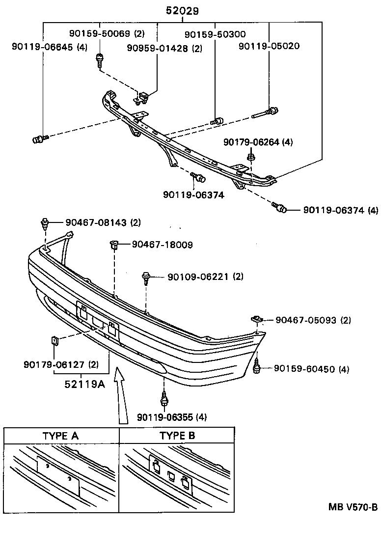 52119-16902 COVER, FRONT BUMPER product image