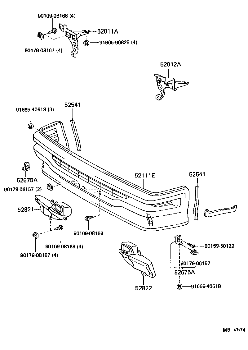 52011-95703 ARM SUB-ASSY, FRONT BUMPER, RH product image