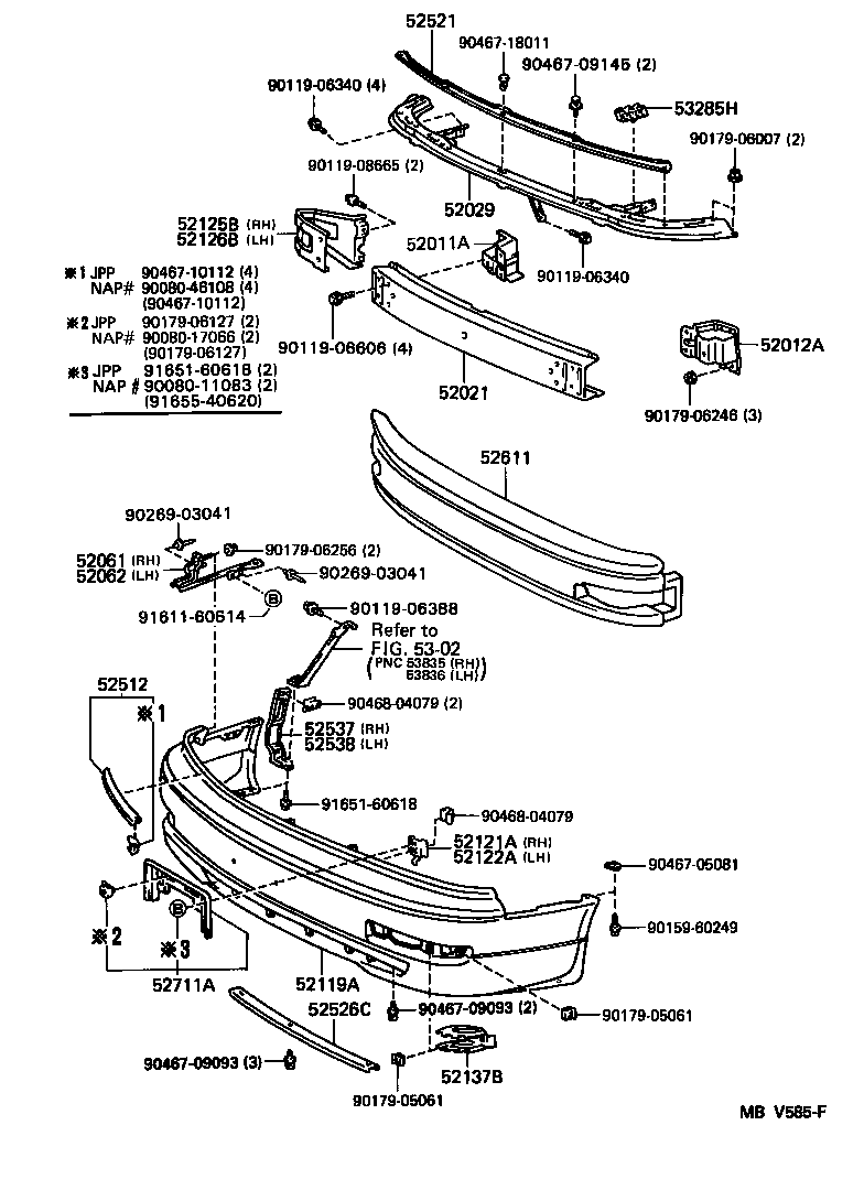 Toyota 52021-06012 REINFORCEMENT SUB-ASSY, FRONT BUMPER