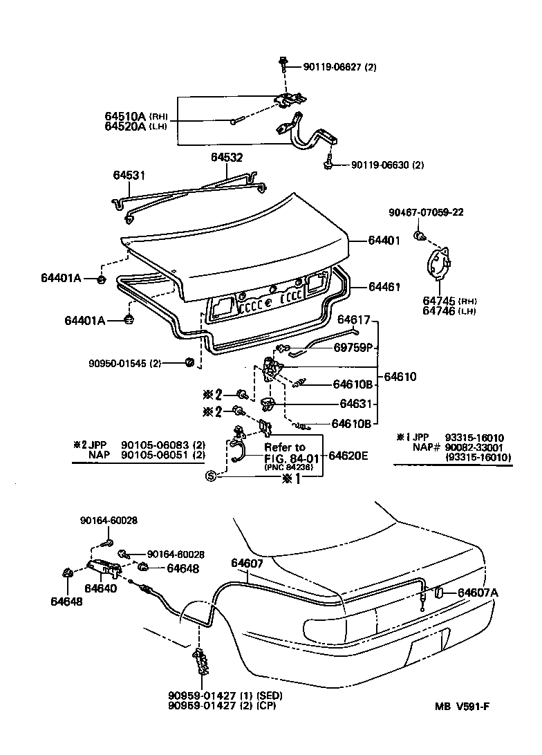 Toyota 64745-33010 COVER, REAR COMBINATION LAMP SERVICE, RH