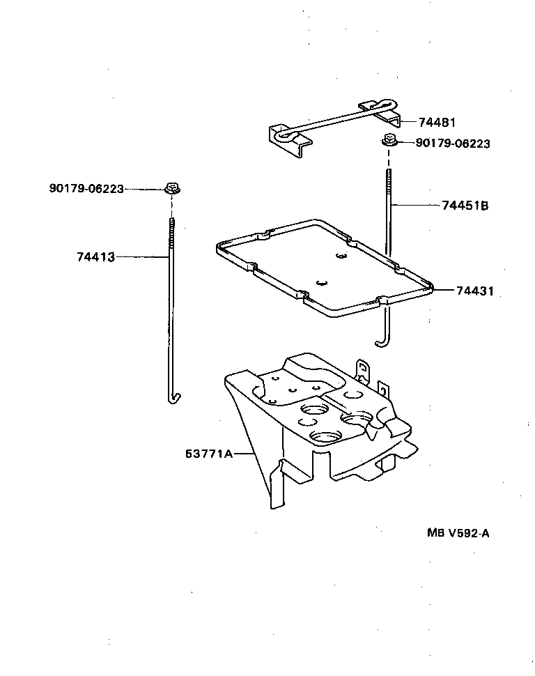 Toyota 74404-33030 CLAMP, BATTERY HOLD DOWN