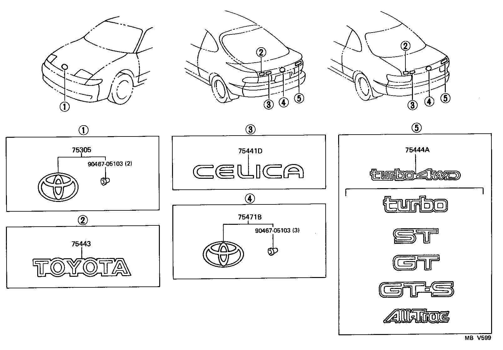 75331-20030 EMBLEM, HOOD product image
