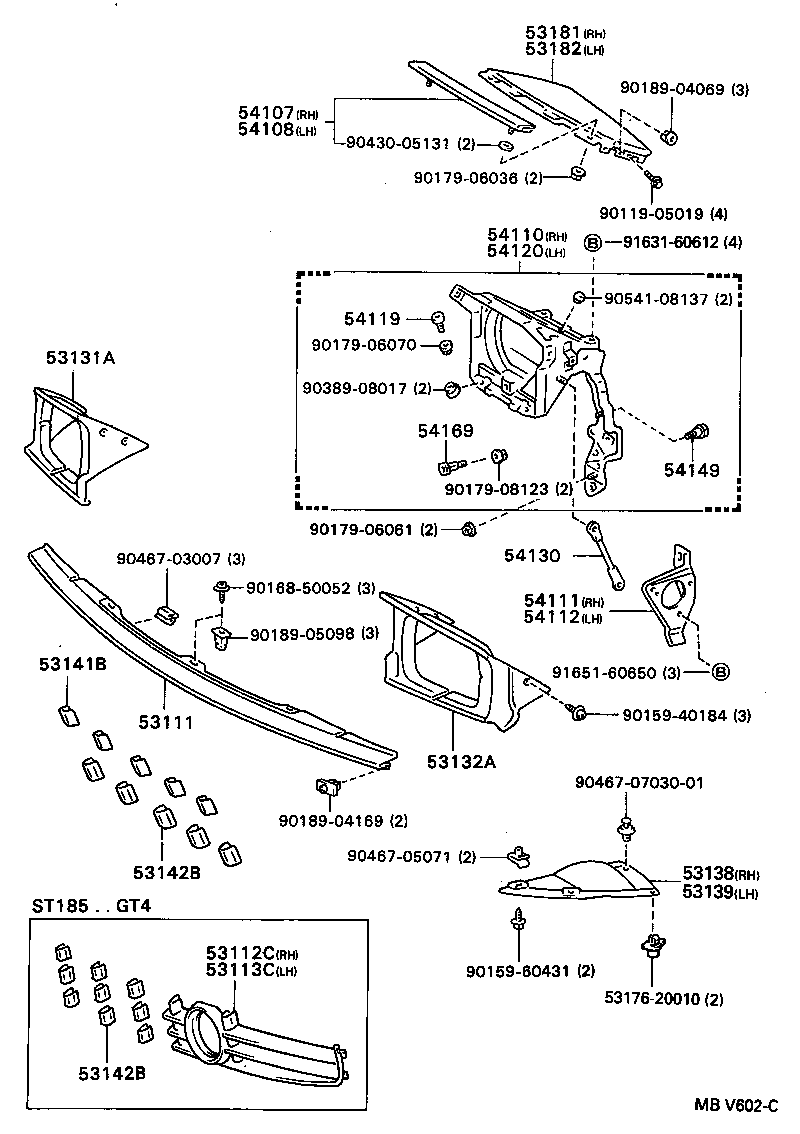 53113-20120-35 GRILLE, RADIATOR, LOWER LH product image
