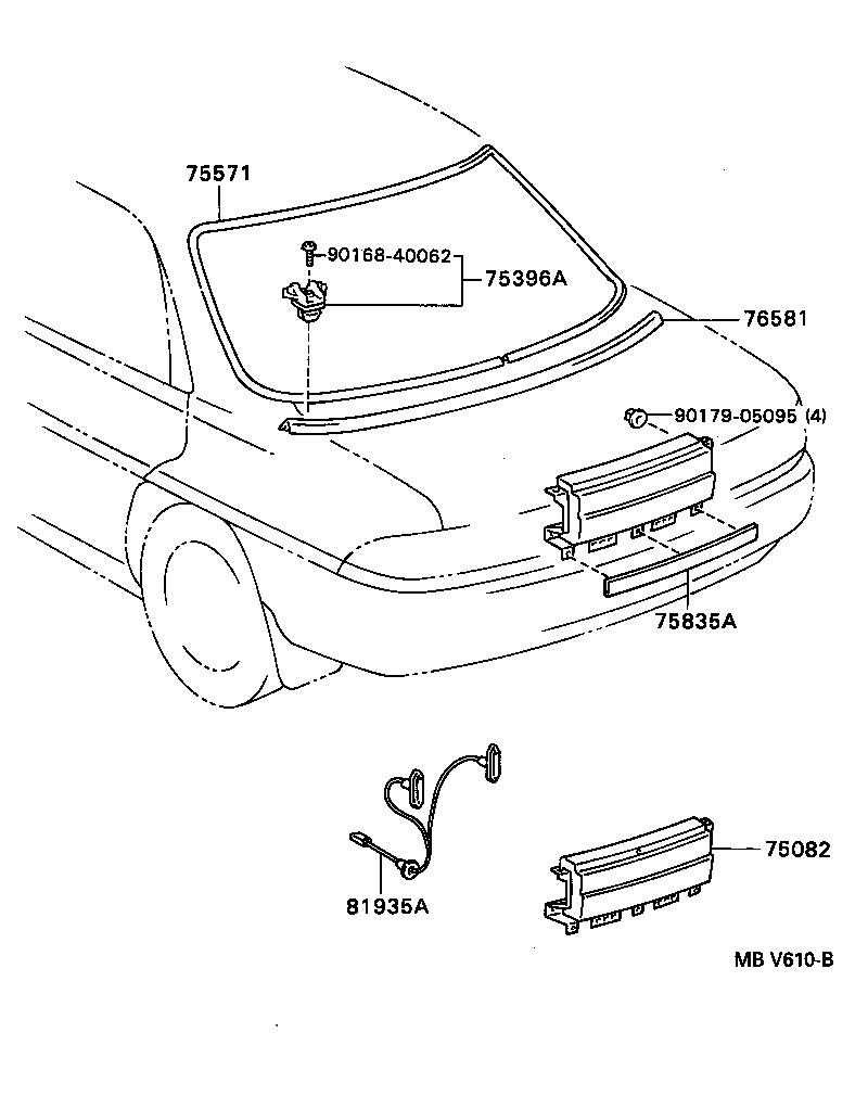 75396-20141 CLIP, OUTSIDE MOULDING, NO.2 product image