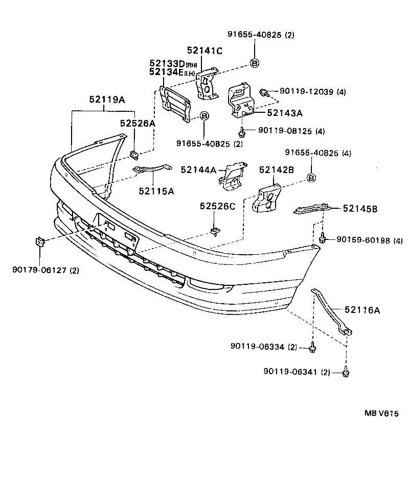 52101-20040-03 COVER, FRONT BUMPER product image