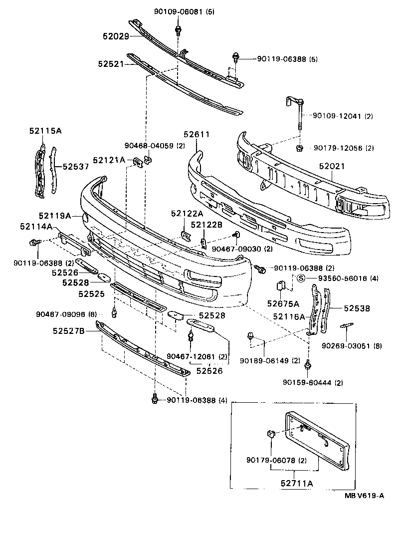 52021-20201 REINFORCEMENT SUB-ASSY, FRONT BUMPER product image