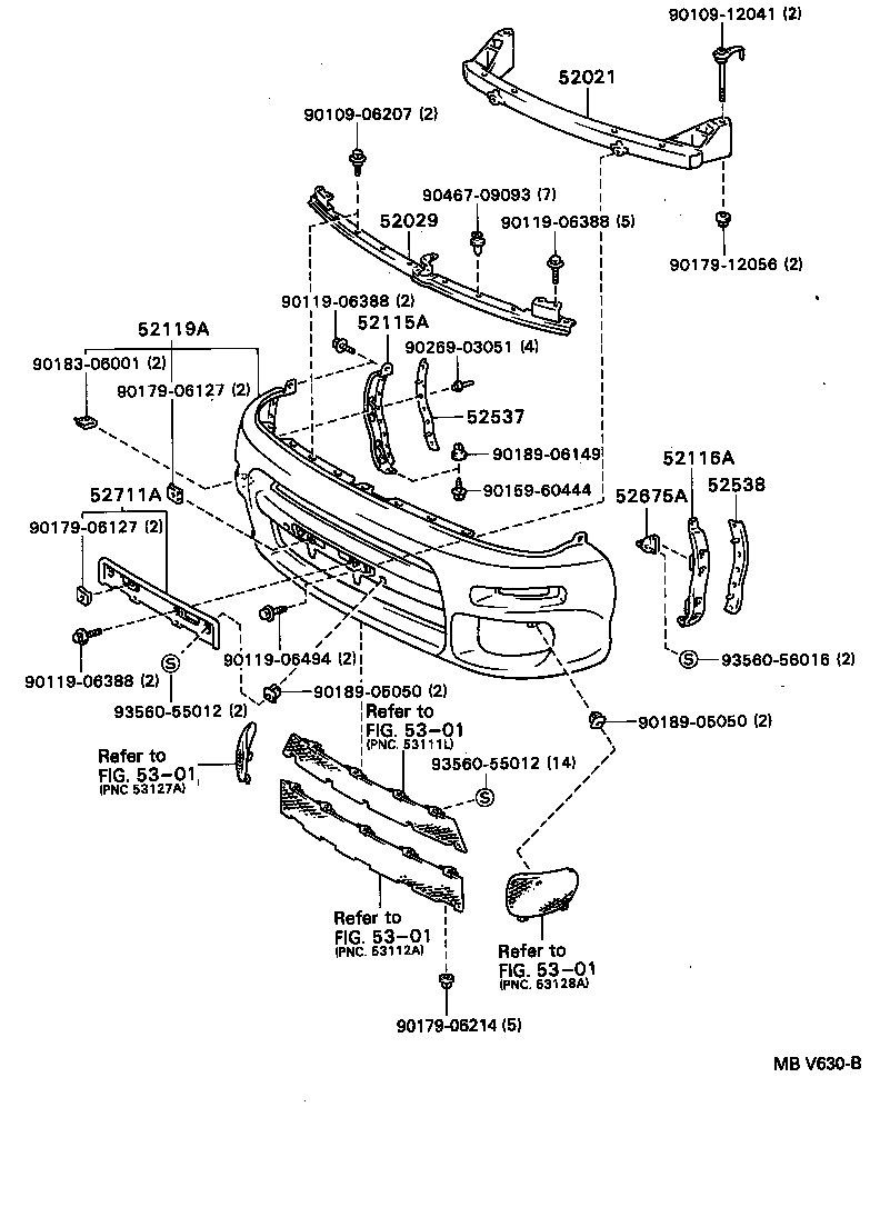 52021-20201 REINFORCEMENT SUB-ASSY, FRONT BUMPER product image