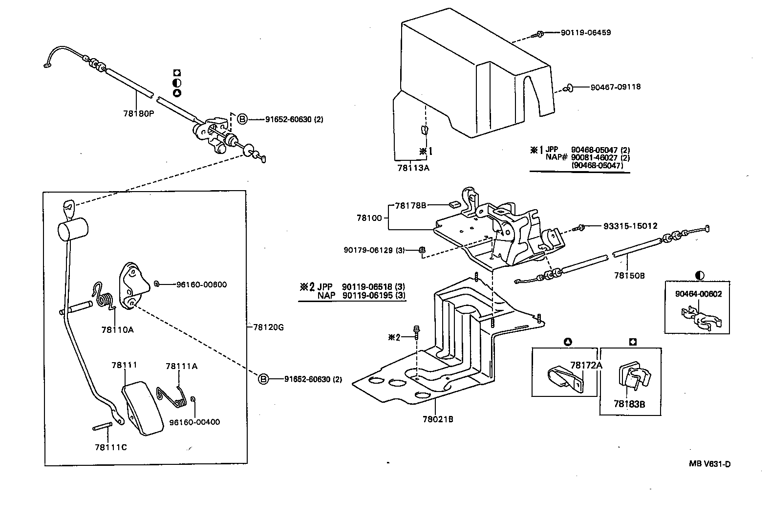 Toyota 78120-33010 ROD ASSY, ACCELERATOR PEDAL
