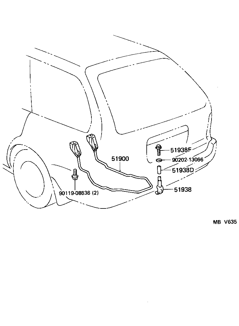 51900-13150 CARRIER ASSY, SPARE WHEEL product image