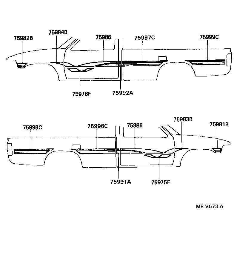 75996-35160 STRIPE, REAR BODY, RH product image