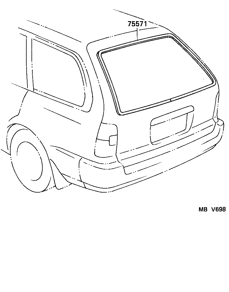75396-12100 CLIP, OUTSIDE MOULDING, NO.2 product image