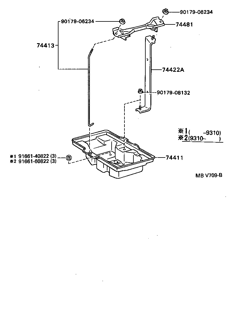 74404-28070 CLAMP, BATTERY HOLD DOWN product image