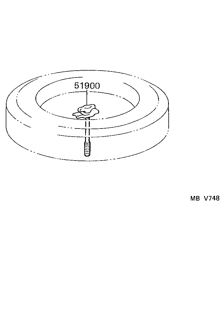 51900-30140 CARRIER ASSY, SPARE WHEEL product image