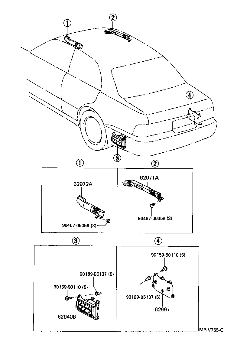 62972-30080 DUCT, ROOF SIDE AIR, NO.1 LH product image