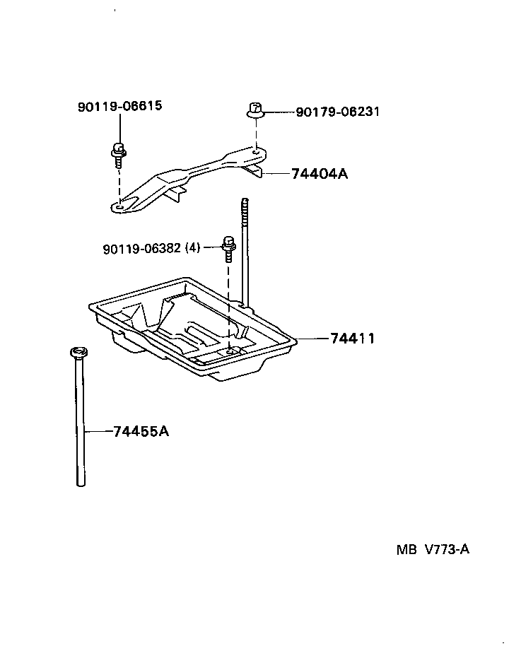 Toyota 74410-30030 CARRIER, BATTERY