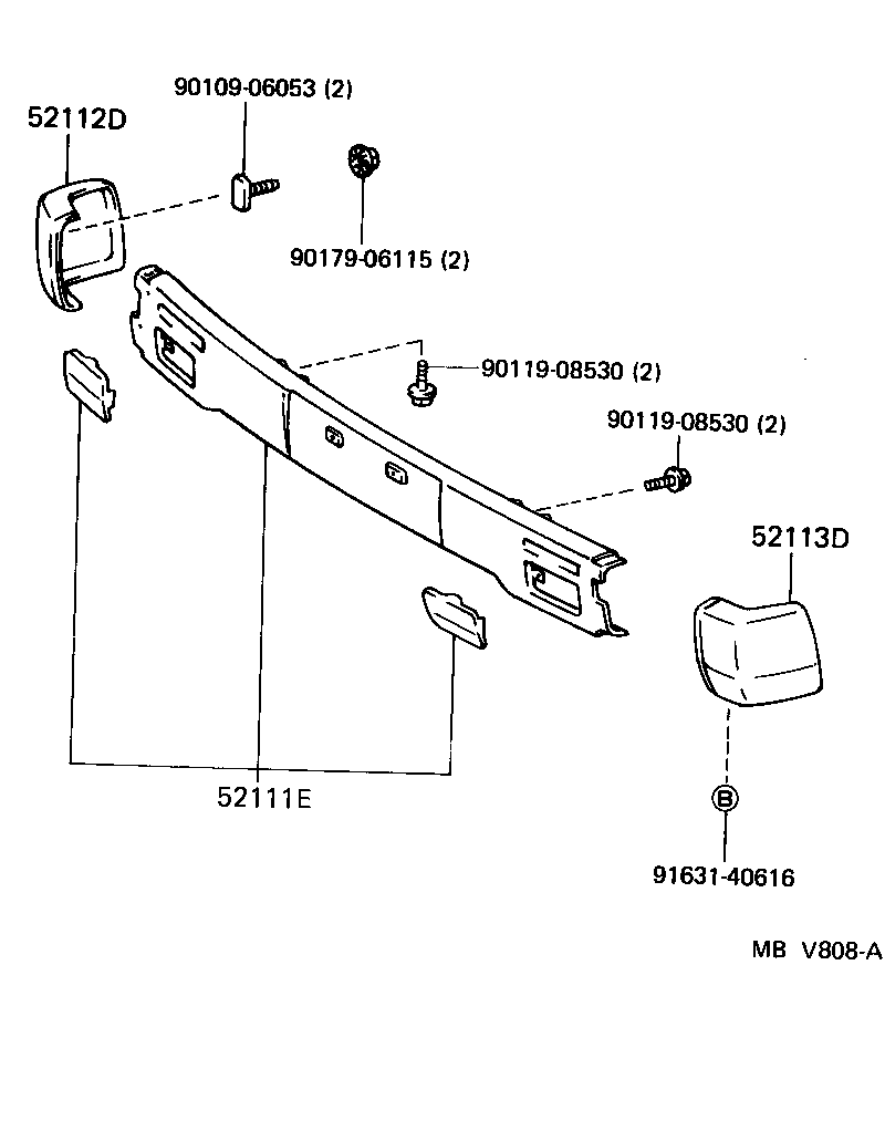 52113-26010 EXTENSION, FRONT BUMPER, LH product image