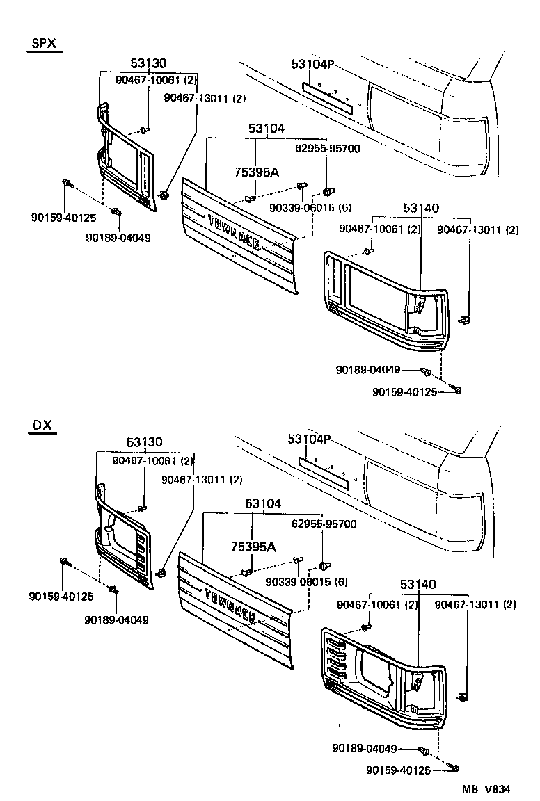 53140-95718 ORNAMENT ASSY, HEADLAMP, LH product image