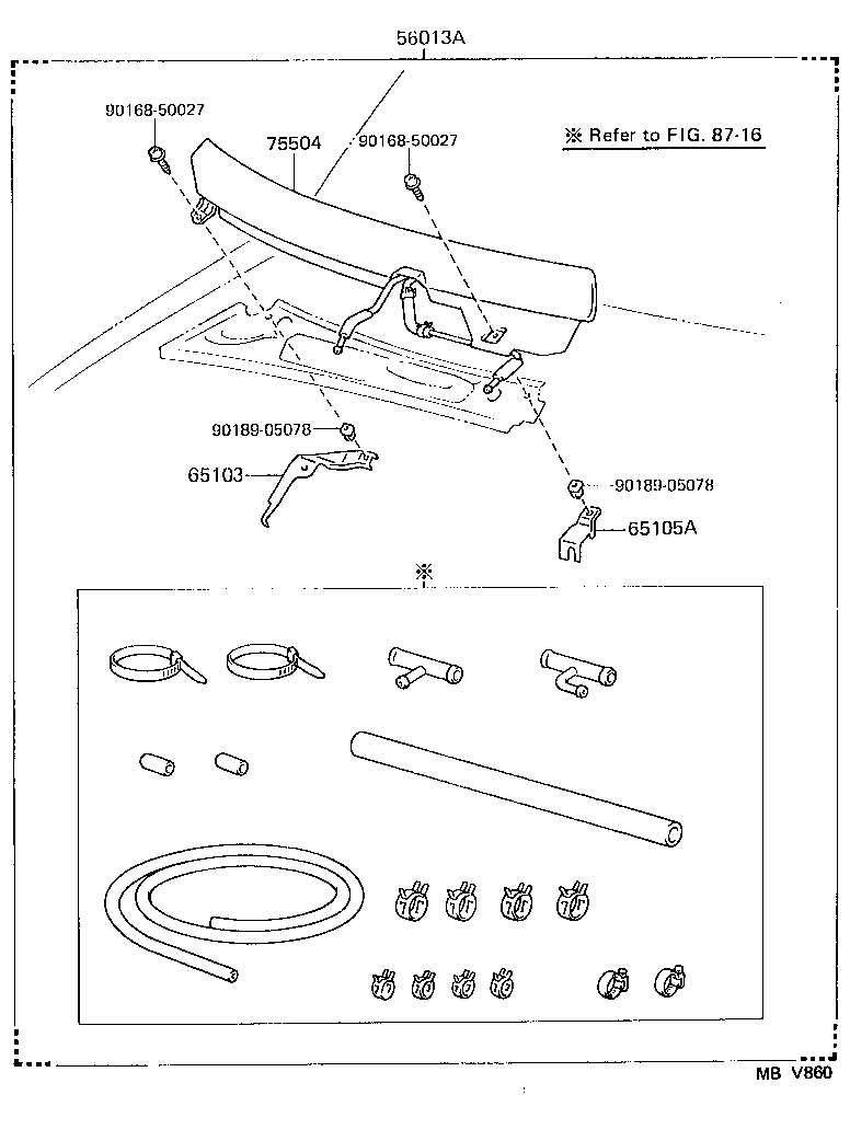 75770-30270 MOULDING ASSY, HOOD, FRONT product image