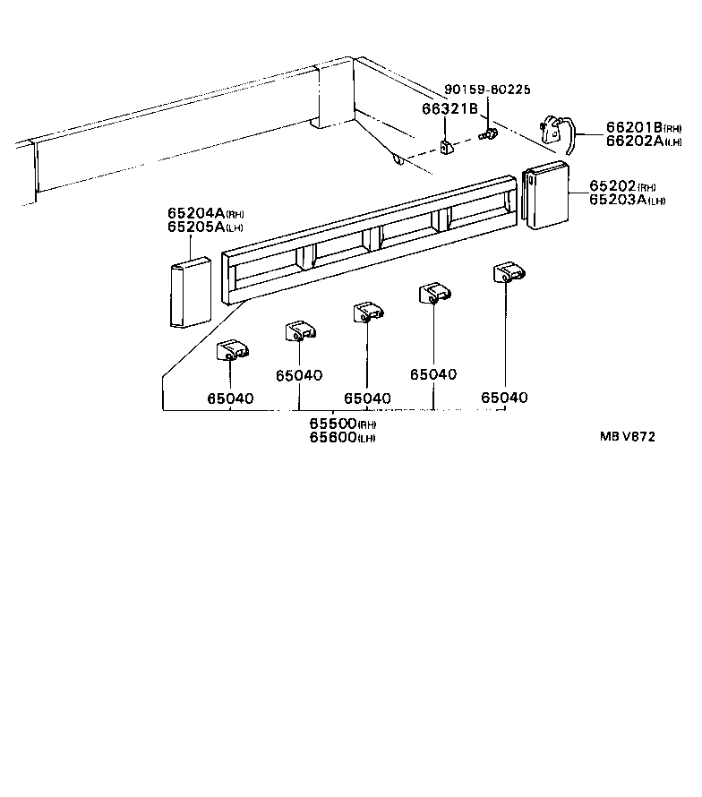 65500-93200 PANEL ASSY, REAR BODY SIDE, RH product image