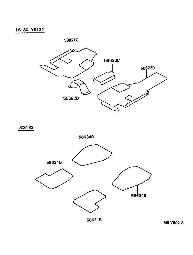 58634-91701 PAD, FRONT FLOOR SILENCER, REAR SIDE product image