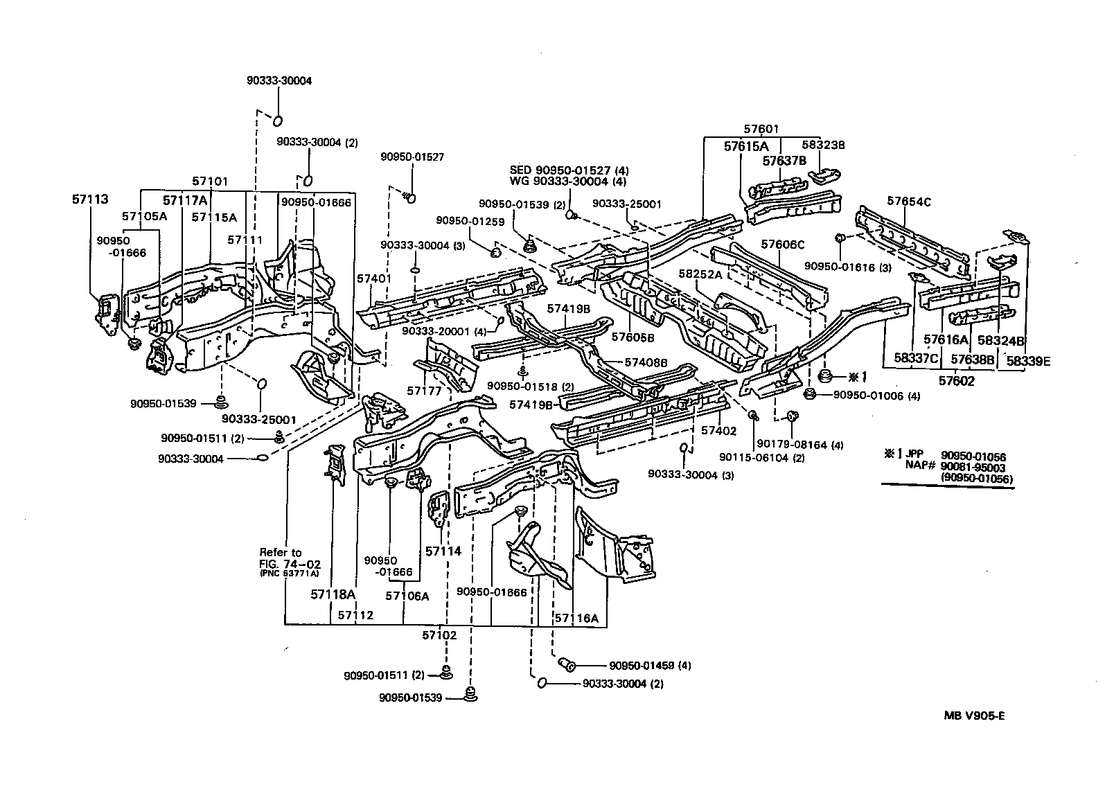 Toyota 57115-06010 PLATE, FRONT SIDE MEMBER, OUTER RH