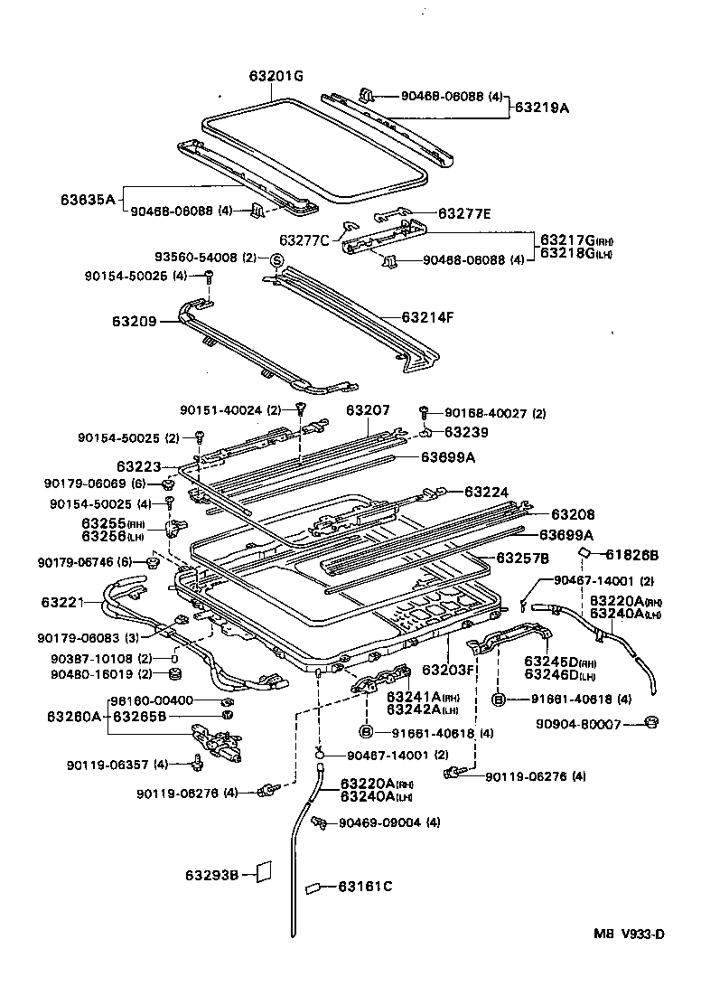 Toyota 63144-30040 REINFORCEMENT, ROOF PANEL, NO.4