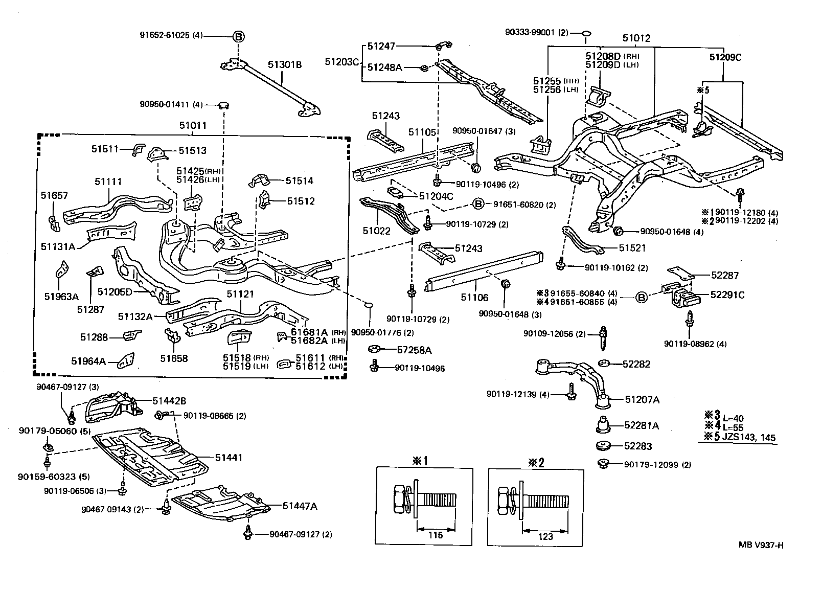51207-30072 CROSSMEMBER SUB-ASSY, FRAME, REAR product image