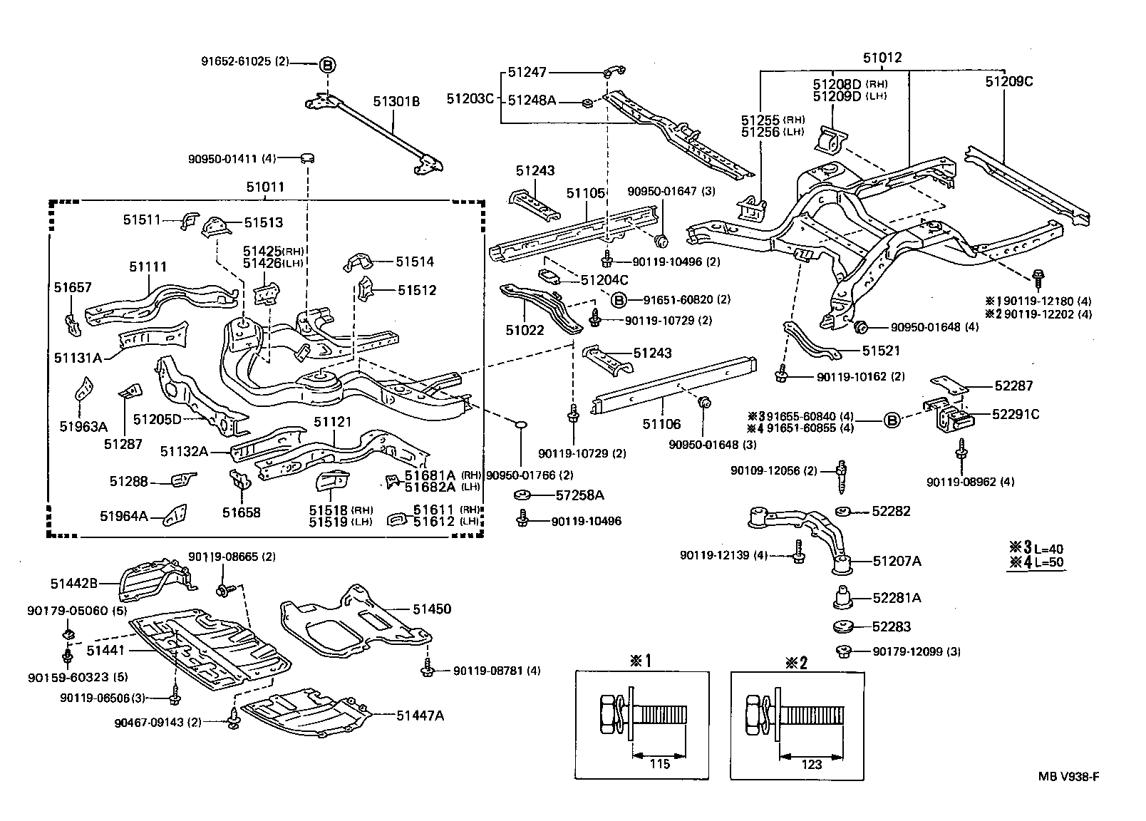 51207-30072 CROSSMEMBER SUB-ASSY, FRAME, REAR product image