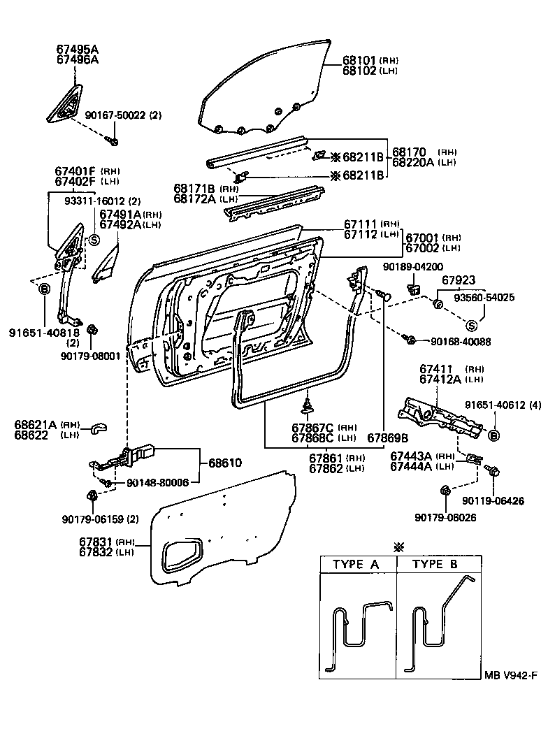 67862-30210 WEATHERSTRIP, FRONT DOOR, LH product image